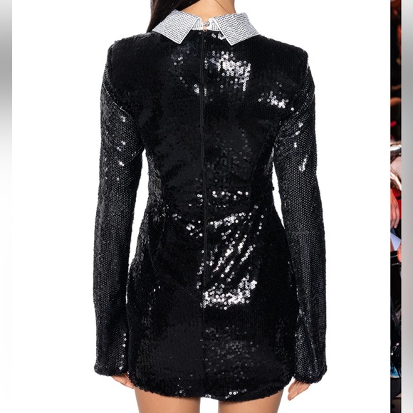 Akira MARK MY WORDS COLLARED MINI DRESS new with packaging large - Picture 2 of 13